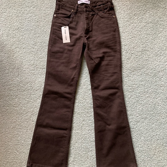 Wrangler x STAUD The Must Jean in Earth (warm rich brown) size 26 - Picture 1 of 14